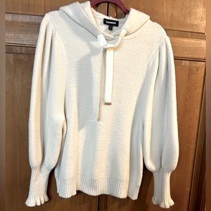 EXPRESS • Puff Sleeve Hooded Sweater, Size M